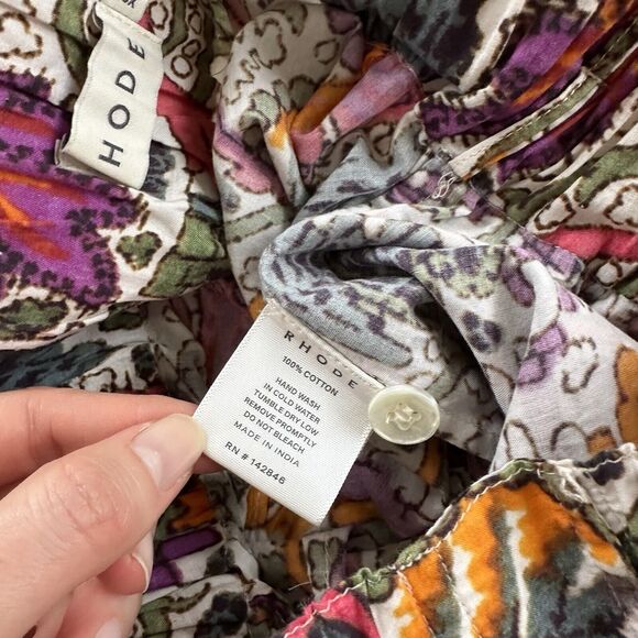 Rhode Pants Joggers Floral Colorful Cotton Boho Beach - Picture 10 of 12